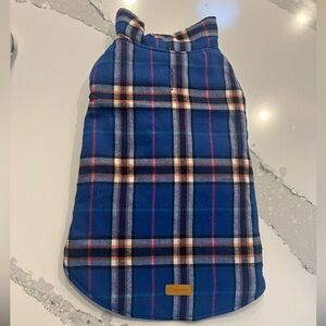 NWOT Kuoser Reversible Dog Coat Adjustable British Plaid Waterproof Windproof
